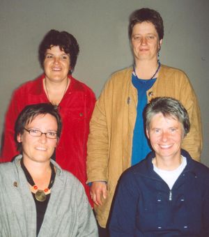 German delegation: 4 women smiling