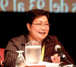 Venus Ilagan, Chair of Disabled Peoples International smiling